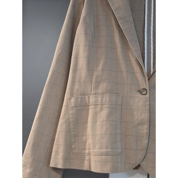 Eddie Bauer Windowpane Plaid Blazer Jacket Stretch Sz 2XL Pinstripe Sleeve - Picture 3 of 13